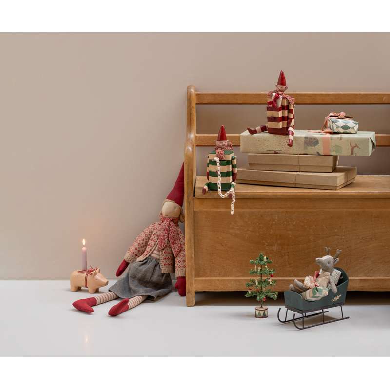 Maileg Nisse - strl. 4 - Flicka - Kjol och Cardigan 