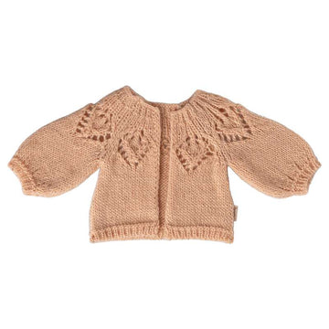 Maileg Stickad Cardigan - Storlek 3 - Ljus Rosa 