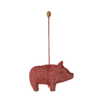 Maileg Juleornament - Stof - Gris - Rød