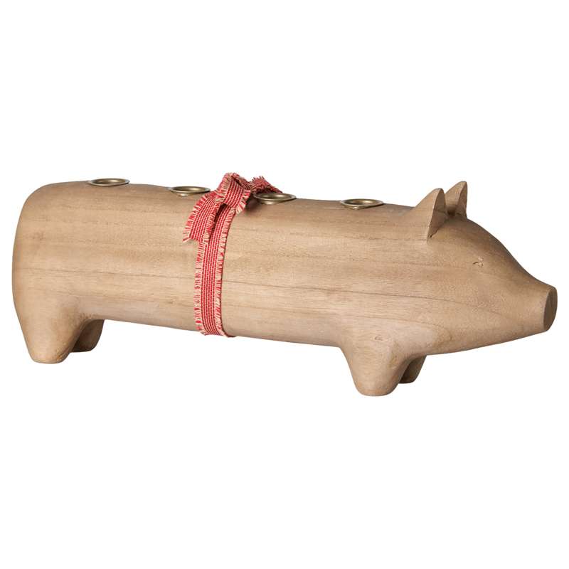Maileg Träljusstake - Gris - Advent Stor - Natur