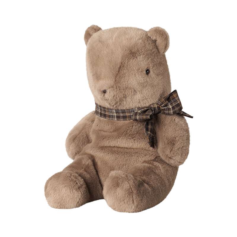 Maileg Teddy Plush Nalle - Stor - Mörk mushroom