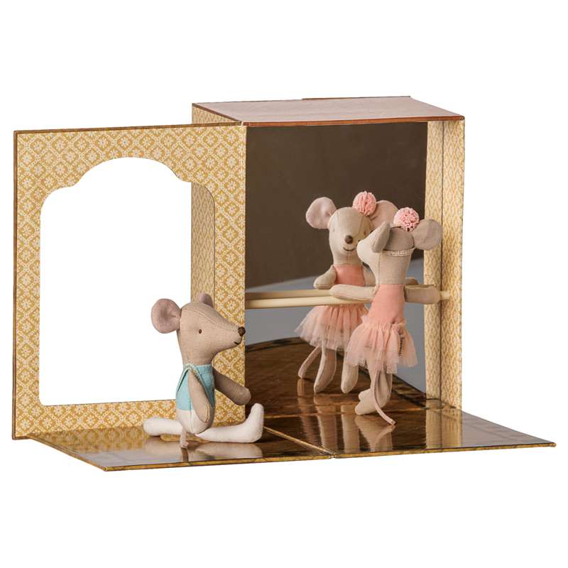 Maileg Ballet Mus i Dansestudie - Lillasyster och Lillebror 