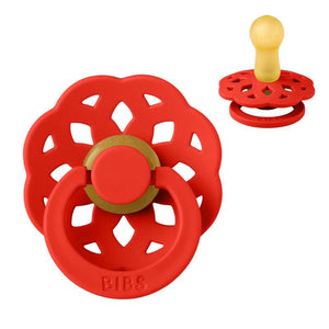 BIBS Rund Boheme napp - strl. 2 - naturgummi - Candy Apple 