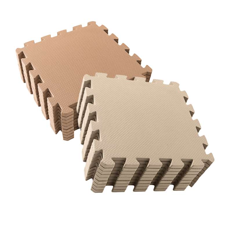 Kid'oh Skumleksgolv - 2 x 9 bitar - Karamell/Sand 