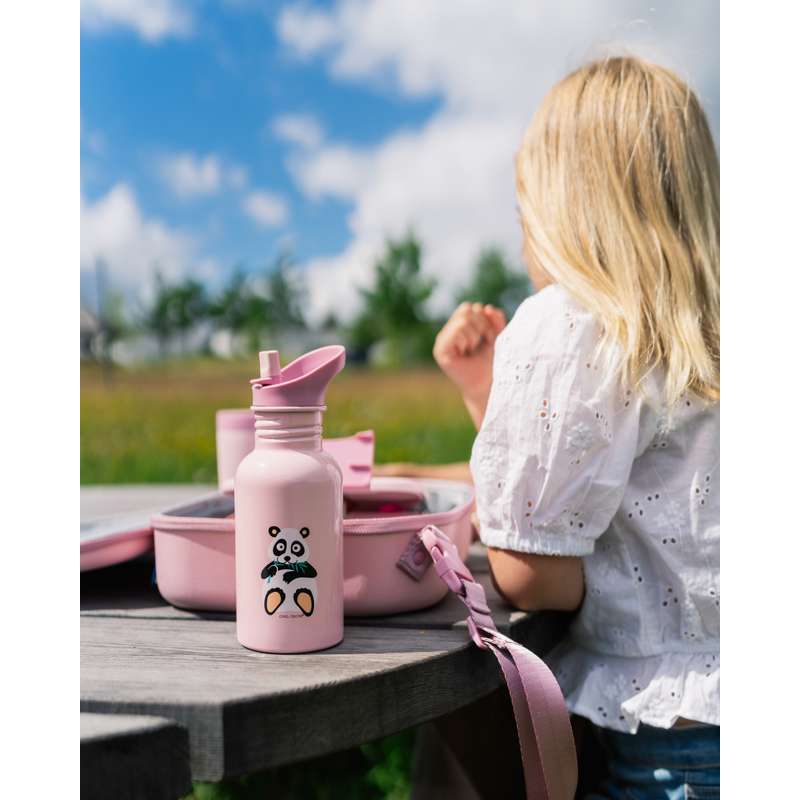 Carl Oscar Pack n' Snack Køletaske - Panda - Rosa