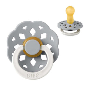 BIBS Rund Boheme Napp - Stl. 2 - Naturgummi - GLOW - Cloud