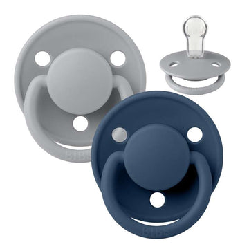 Bibs De Lux Napp - 2-Pack - Onesize - Silikon - Moln/Stålblå 