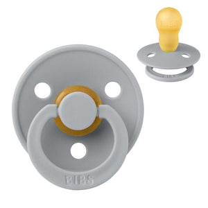 Bibs Rund Colour Napp - strl. 3 - naturgummi - Moln 