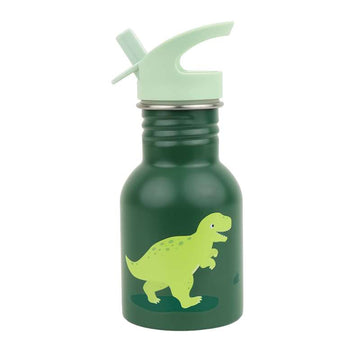A Little Lovely Company Enkellags stålvattenflaska - 350 ml - Dinosaurier 