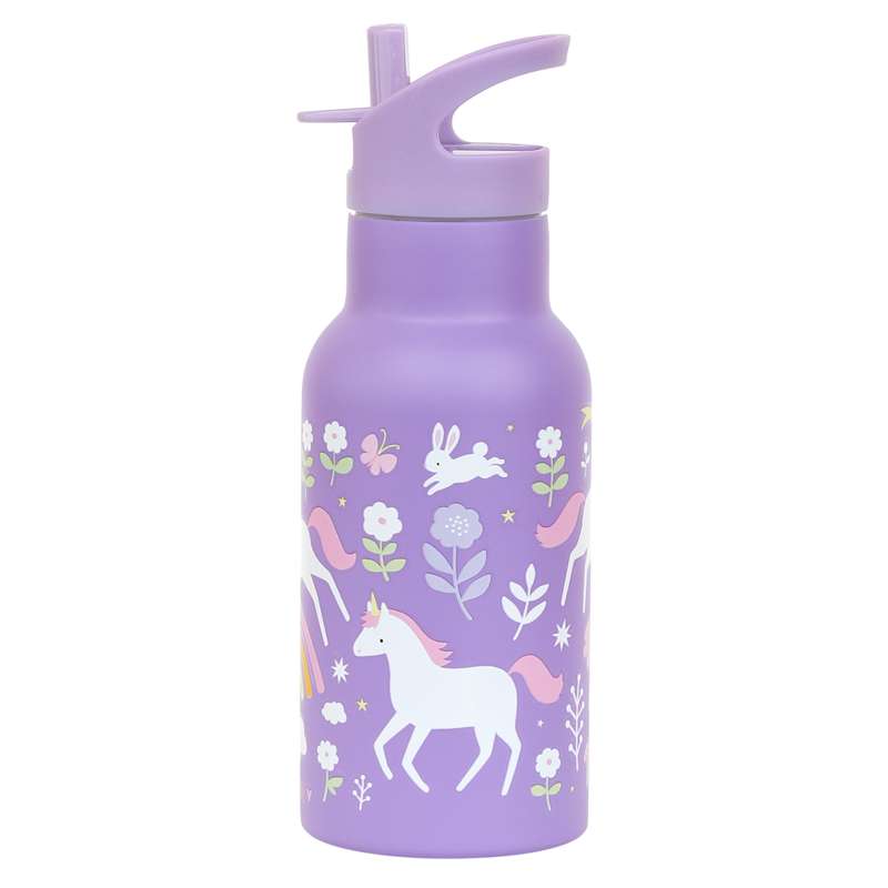 A Little Lovely Company Ståldrickkeflaska - 350ml - Unicorn Drömmar 