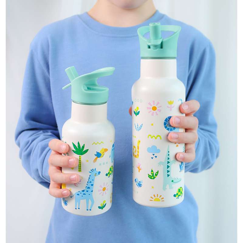 A Little Lovely Company Termo stålvattenflaska - XL - 500 ml - Jungle 
