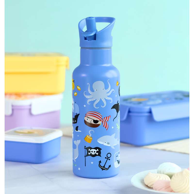 A Little Lovely Company Ståldrickkeflaske - XL - 500ml - Pirates 