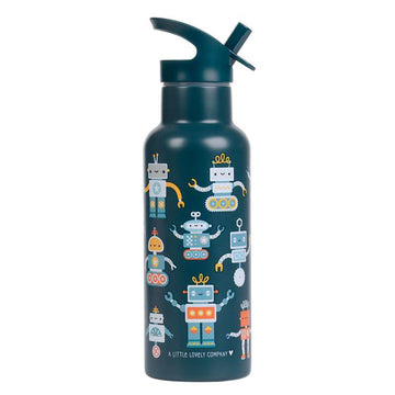 A Little Lovely Company Termo Ståldricksflaska - XL - 500 ml - Robotar 
