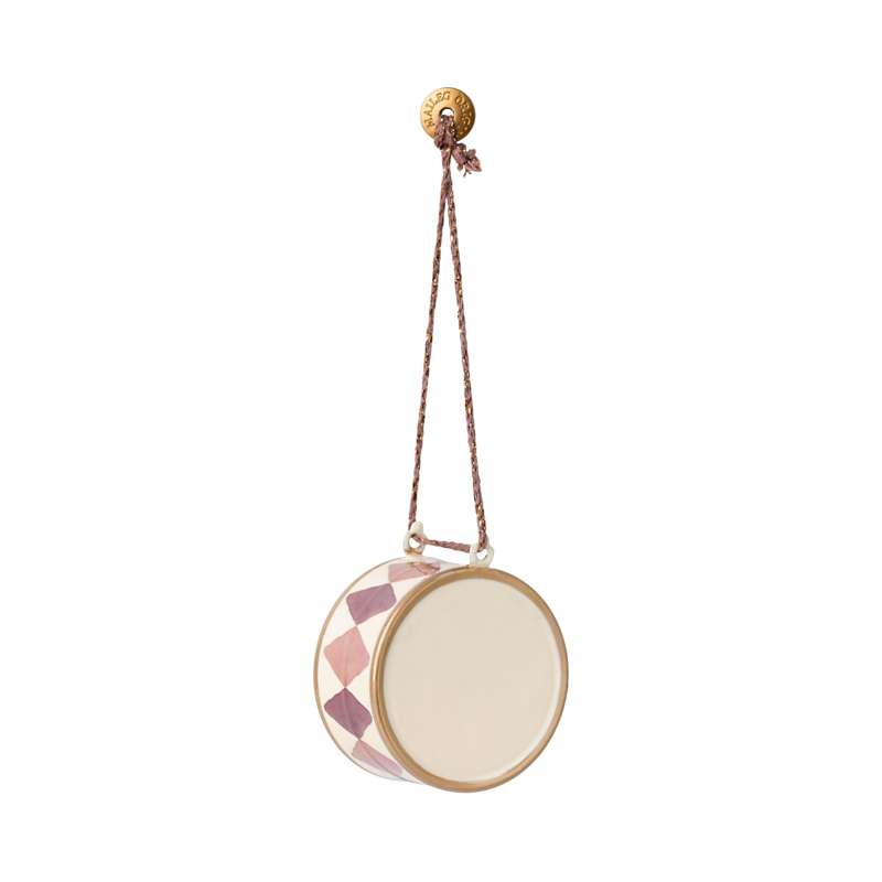 Maileg Julornament i Metall - Trumma - Stor - Ljus Lila 