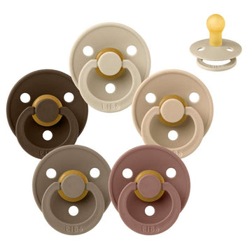 Bibs Rund Colour Napp - bundle - 5 st. - strl. 1 - Ner till jorden 