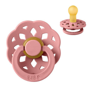 Bibs Boheme Napp - strl. 1 - naturgummi - Dammig Rosa 