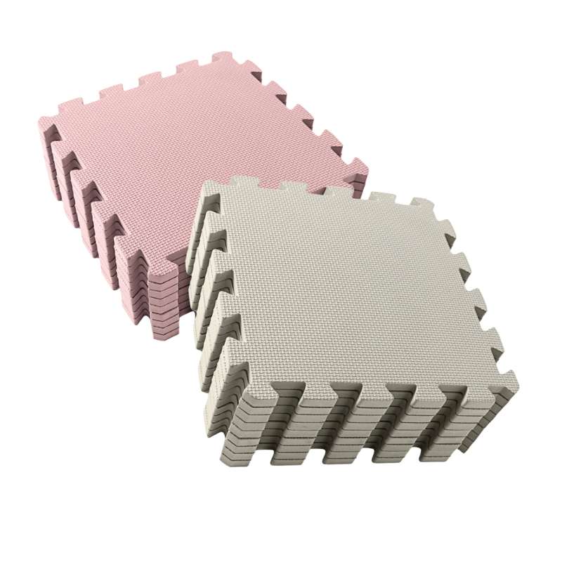 Kid'oh Skumleksgolv - 2 x 9 bitar - Rock/Dusty Rose 