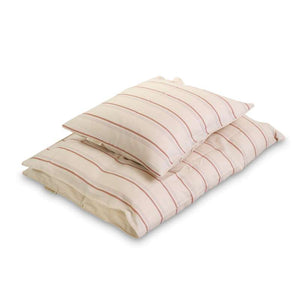 Filibabba Juniorsängkläder GOTS 100x140 cm - Balance Stripes - Rose Mix
