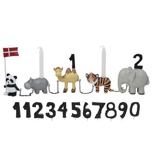 Kids by Friis Födelsedagståg - Zoo Djur - 11 tal 