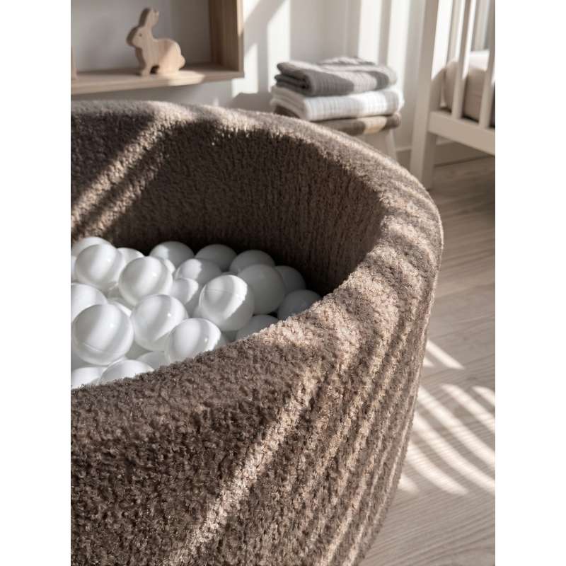 Kid'oh bollhav - Teddy - Taupe - med 100 bollar - White 