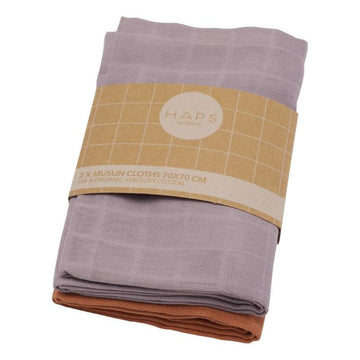 HAPS Nordic Tygblöjor - 70x70cm. - 2-Pack - Vårmix 