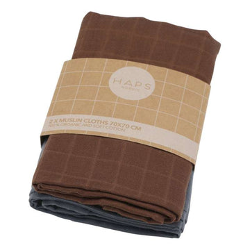 HAPS Nordic Tygblöjor - 70x70cm. - 2-Pack - Vintermix 