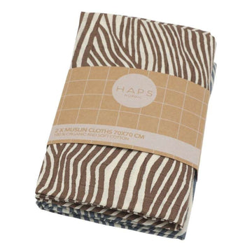 HAPS Nordic Stofblöjor - 70x70cm. - 2-Pack - Winter Wave 