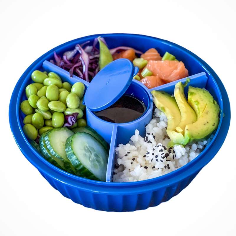 Yumbox Matlåda - Poke Love Bowl - 4 rum - Hawaii Blue 