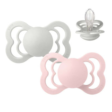 Bibs Supreme Napp - 2-Pack - strl. 2 - Silikon - Haze/Blossom 