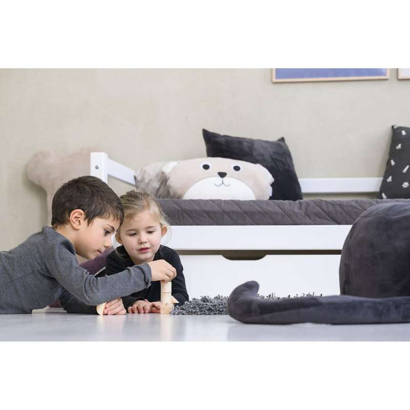 Hoppekids Quiltad Täckning till Madrass - 12 cm. - Flera Storlekar - Granitgrå 