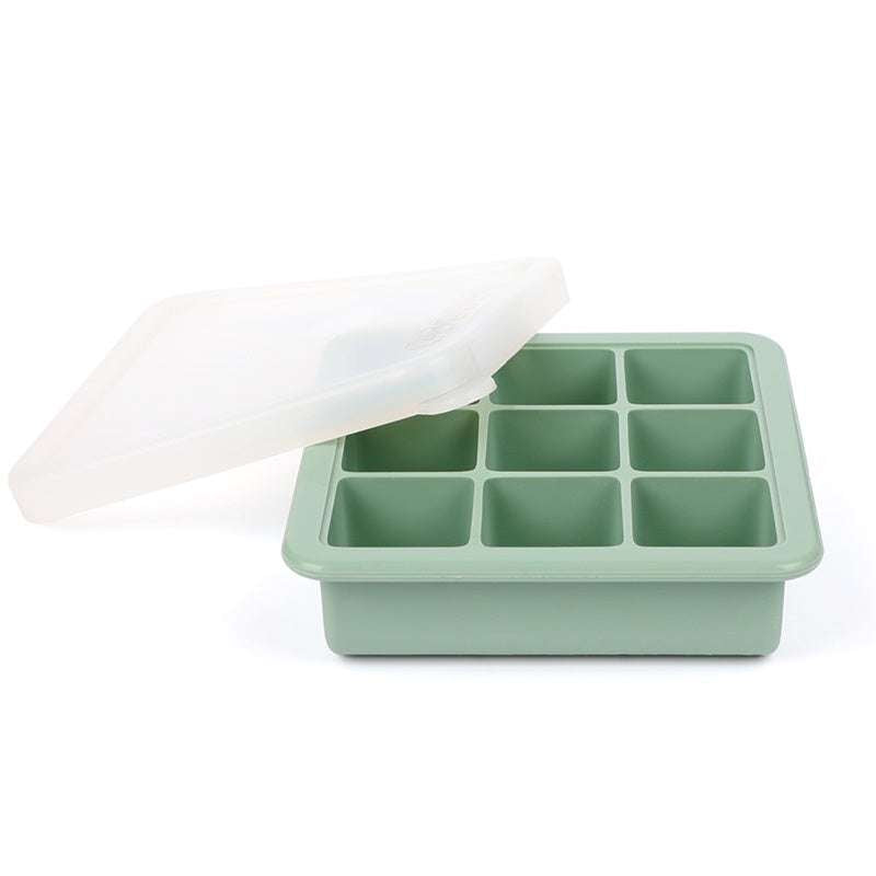Haakaa Silikonfrysmugg med lock - 9 fack - ärtgrön 