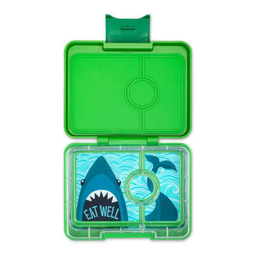 Yumbox Matlåda - Minisnack - 3 fack - Jurassic Green/Shark 