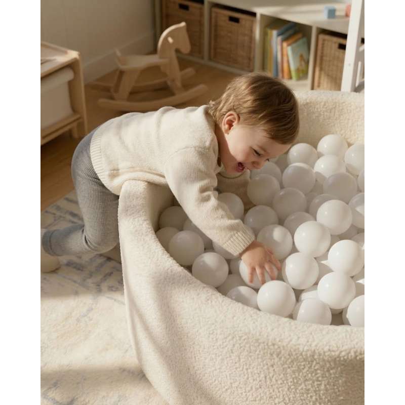 Kid'oh bollhav - Teddy - Svane - m. 100 Bollar - Vit 