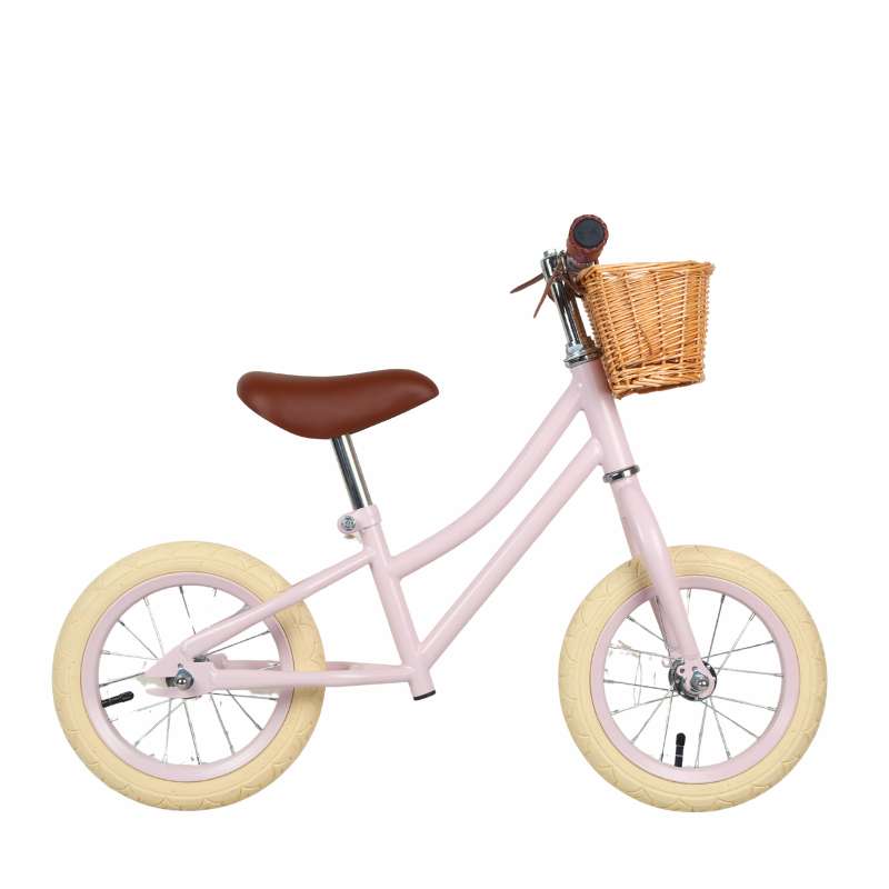 Kid'oh Löparcykel m. Cykelkorg - Pale Rose 