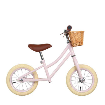 Kid'oh Löparcykel m. Cykelkorg - Pale Rose 
