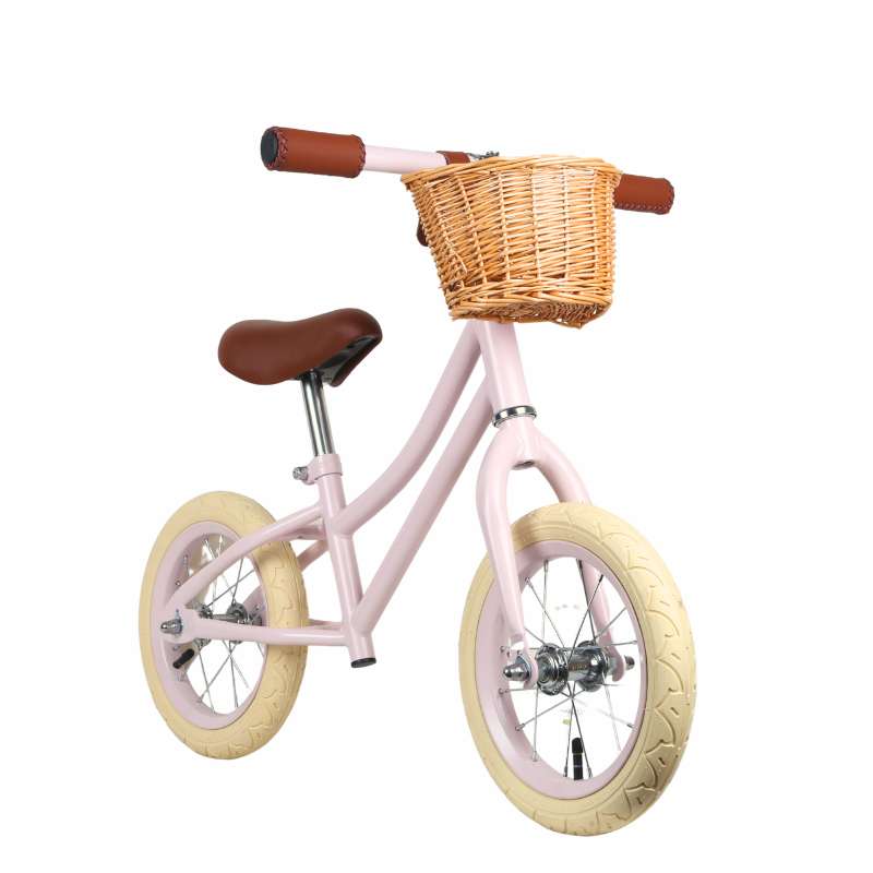 Kid'oh Löparcykel m. Cykelkorg - Pale Rose 