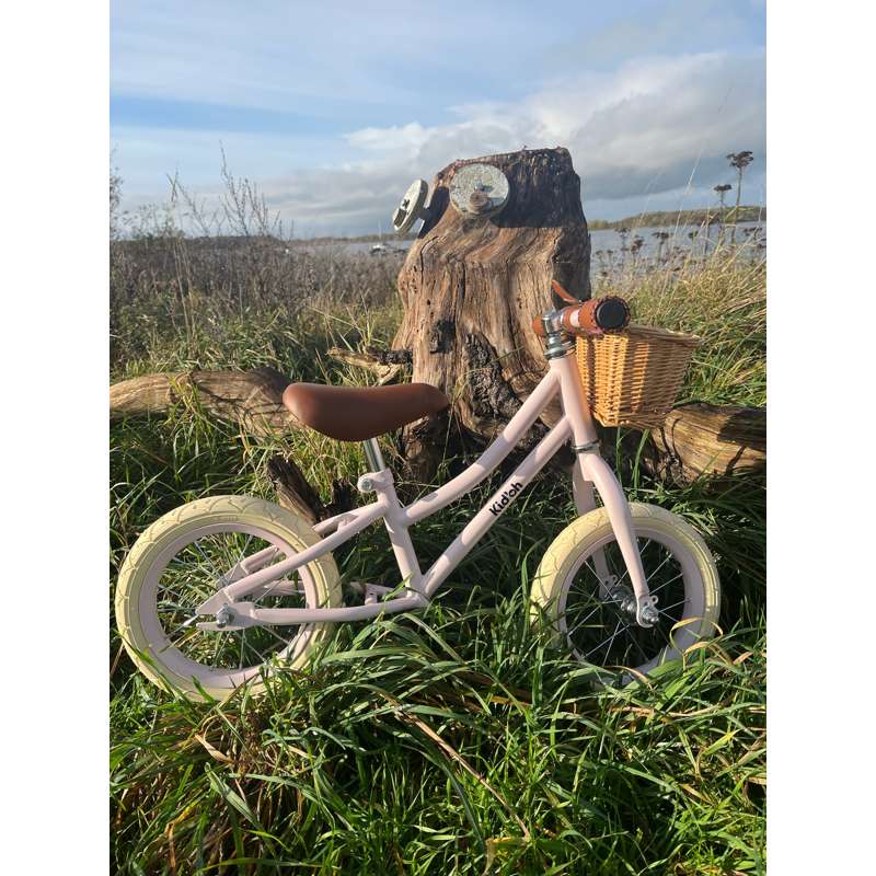 Kid'oh Löparcykel m. Cykelkorg - Pale Rose 