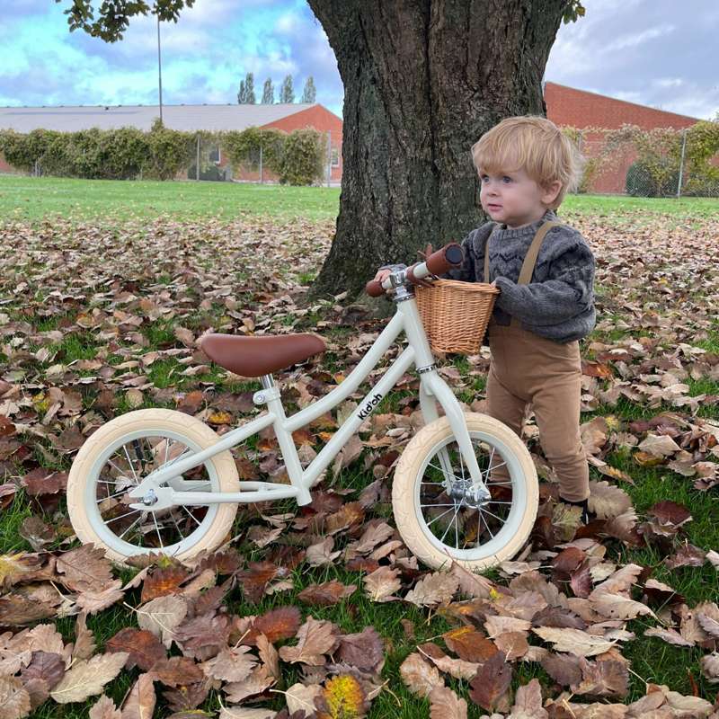 Kid'oh Löparcykel m. Cykelkorg - Sage Sand 