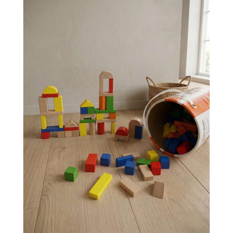 Kid'oh Byggklossar i hink - 100 st. 