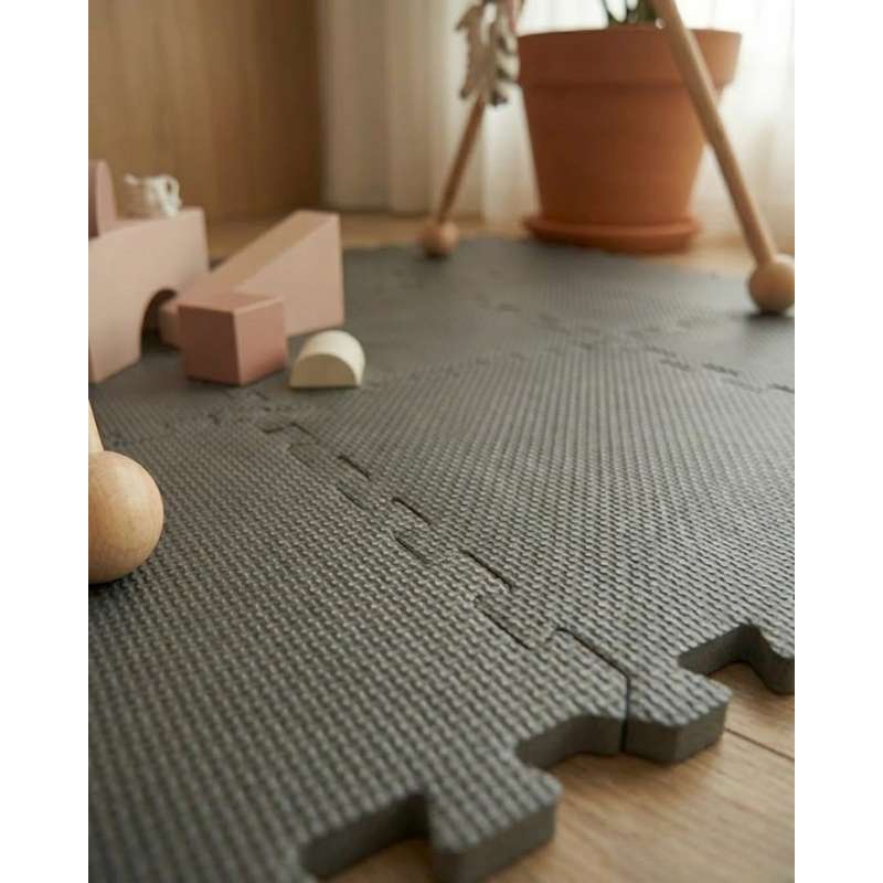 Kid'oh Skumleksakgolv (9 bitar) - Grå 