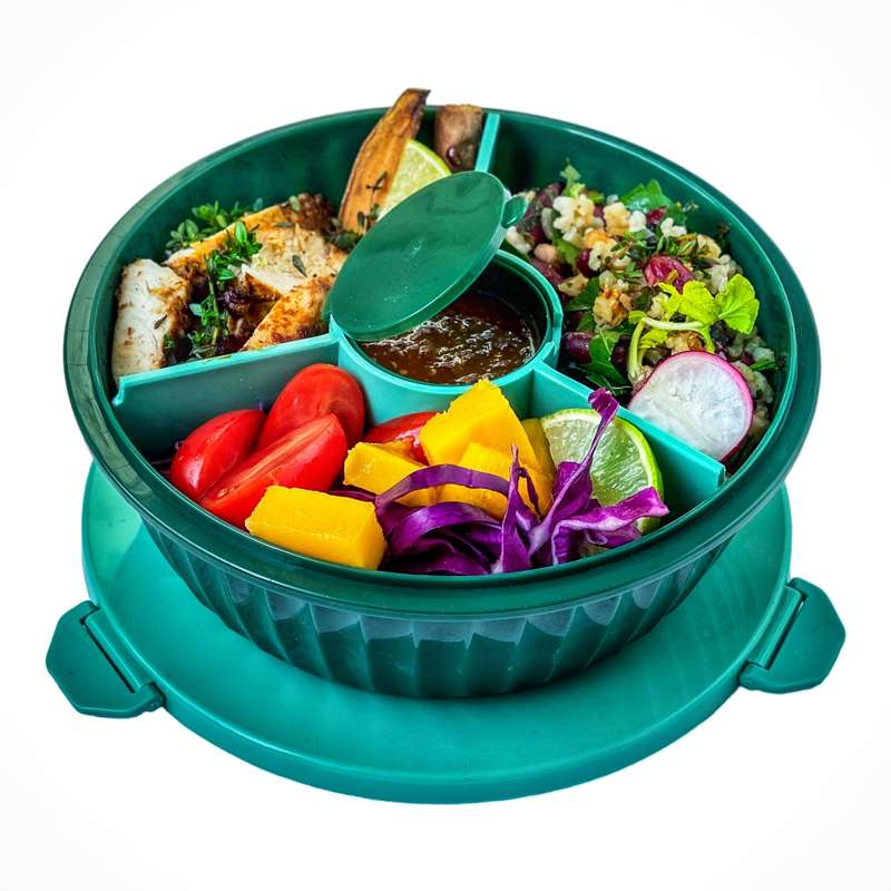 Yumbox Matlåda - Poke Love Bowl - 4 rum - Grönkål Grön 