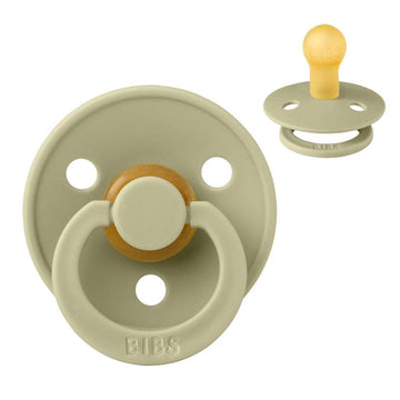 Bibs Rund Colour Napp - strl. 1 - naturgummi - Khaki 