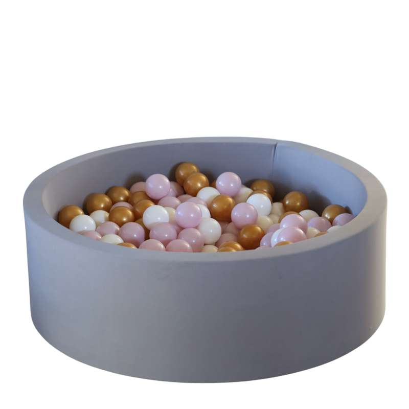 Kid'oh bollhav - 300 Bollar - Grå - Vit/Guld/Ljus Rosa Pärla 