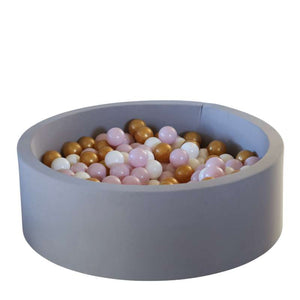 Kid'oh Bollhav - Grå - med 300 Bollar - White/Golden/Pink Pearl