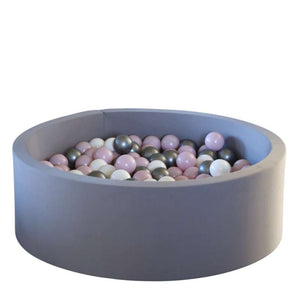 Kid'oh Bollhav - Grå - med 300 Bollar - White/Silver/Pink Pearl