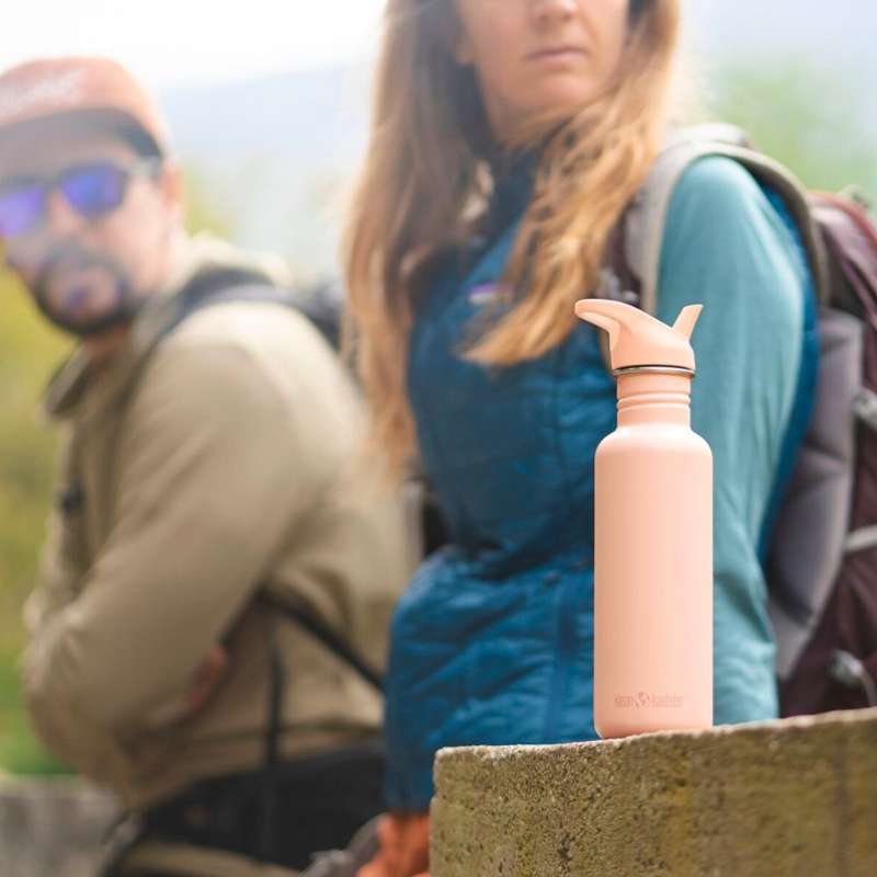 Klean Kanteen Classic Drickflaska - Flip/Seal SportCap - 532ml - Peach Parfait 