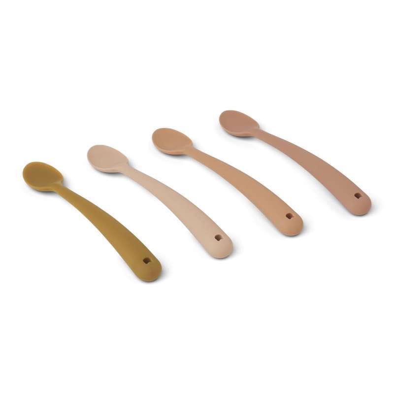 Liewood Siv Blöde Babyskedar - 4-pack - Silikon - Tuscany Rose Mix 