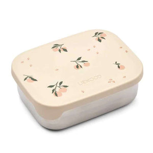 Liewood Arthur Ruminddelt Matlåda - Stål/Silikon - Persika/Sjöskalsmix 