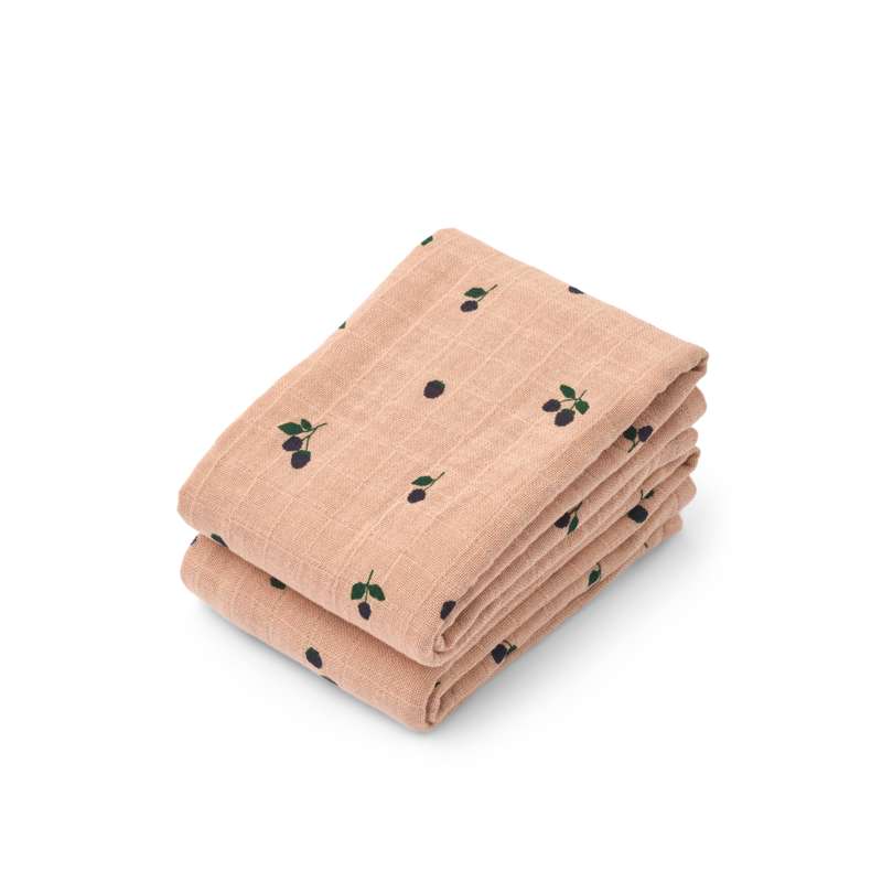 Liewood Lewis Muslin Tygklädslar - 2-pack - Mini Berry/Pale Tuscany 