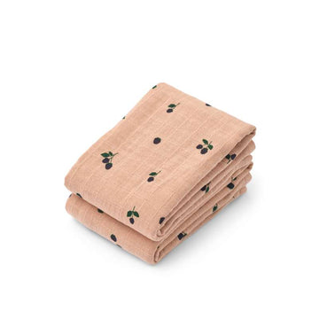 Liewood Lewis Muslin Tygklädslar - 2-pack - Mini Berry/Pale Tuscany 